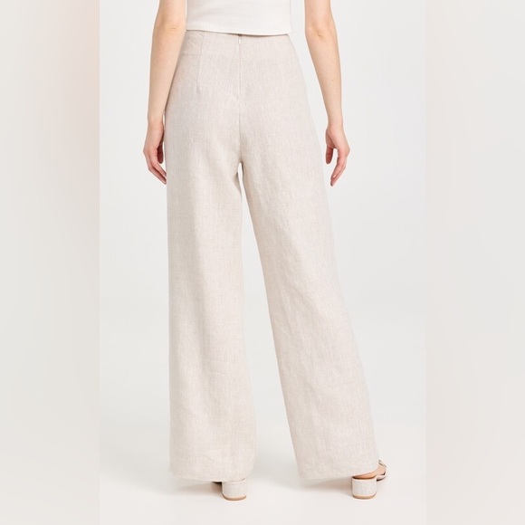 Reformation Cleo Linen Pants in Oatmeal (US 8) - Picture 5 of 10